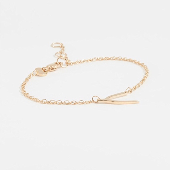 NEW Jennifer Zeuner Jewelry Gold Wishbone Bracelet - Picture 2 of 2